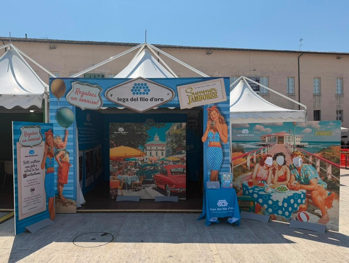 Lo spazio dedicato alla Lega del Filo d'Oro al Summer Jamboree 2026