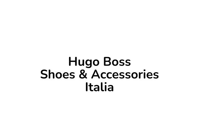Logo Hugo Boss Shoes & Accessories Italia (scritte nere su sfondo bianco)