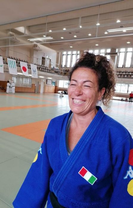 Matilde in gara a Tokio con la divisa della nazionale italiana