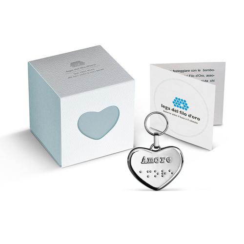 Bombo Portachiave Cuore Celeste Nuova zoom 47