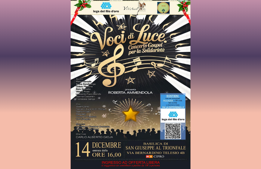 Locandina con immagine di chiave di violino e note 