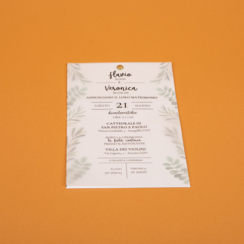 Partecipazione di matrimonio green solidale Lega del filo d'Oro. ideale per celebrare il tuo matrimonio. 2