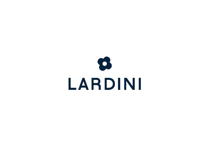 Logo dell'azienda Lardini, famosa azienda di abbigliamento marchigiana che ha sostenuto le attività della Lega del FIlo d'Oro