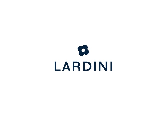 Logo dell'azienda Lardini, famosa azienda di abbigliamento marchigiana che ha sostenuto le attività della Lega del FIlo d'Oro