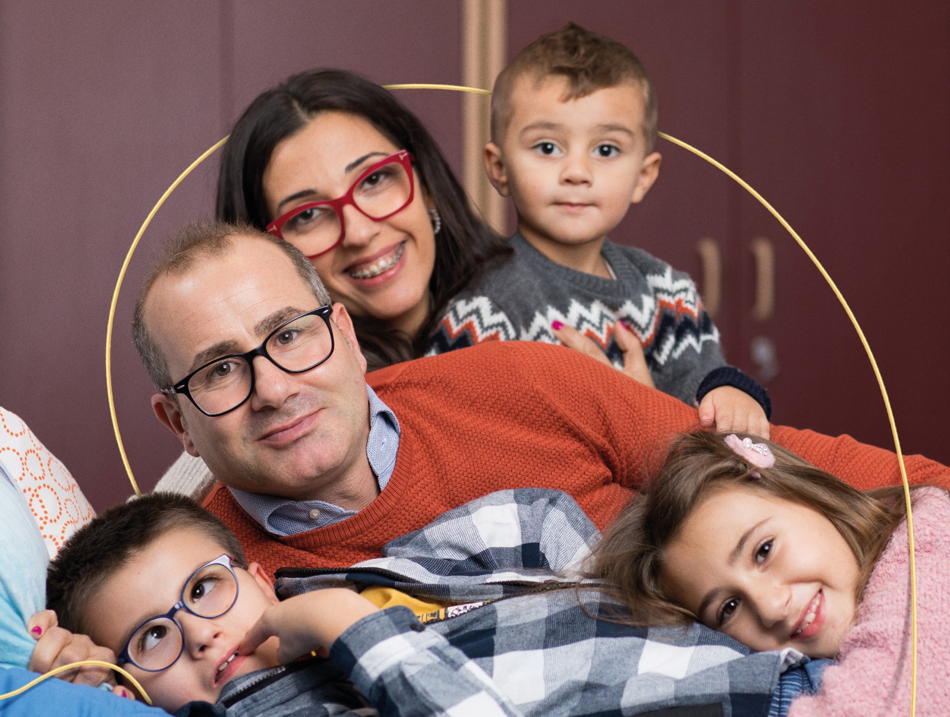 Un piccolo utente della lega insieme alla sua famiglia 