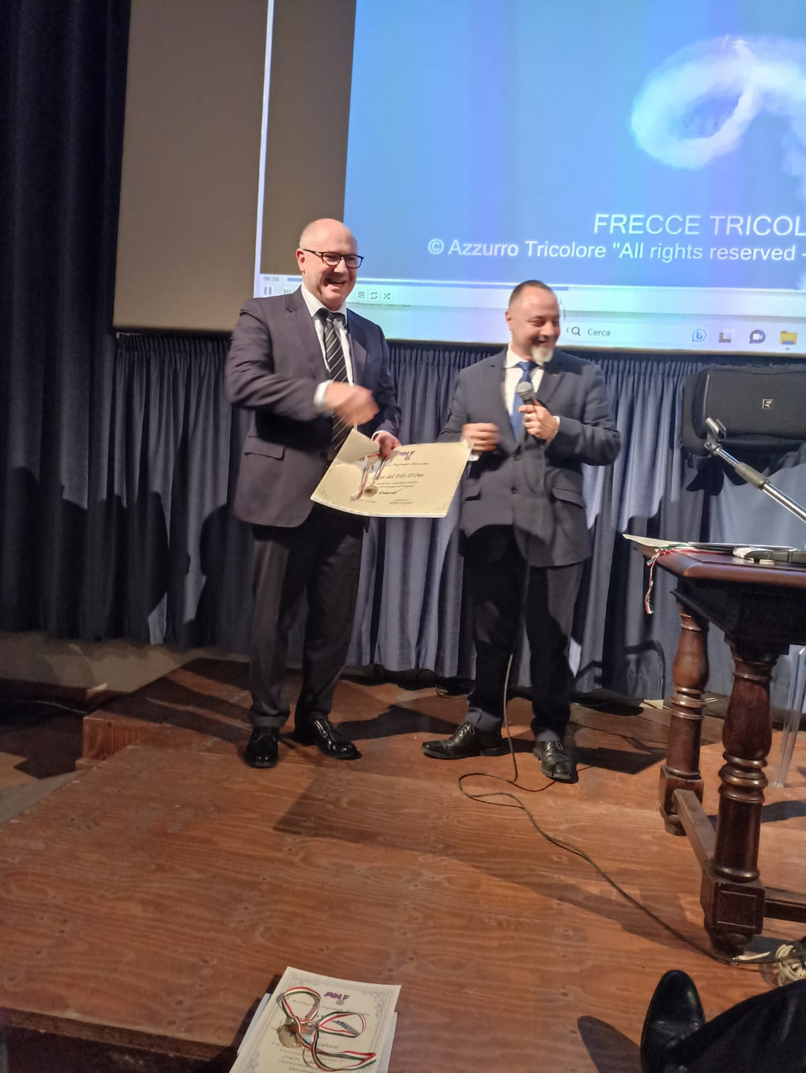 Il Presidente Rossano Scozzafava e il Direttore Generale della Lega del Filo d’Oro, Dott. Roberto Costantini, partecipano alla manifestazione per il centenario dell’Aeronautica Militare. 