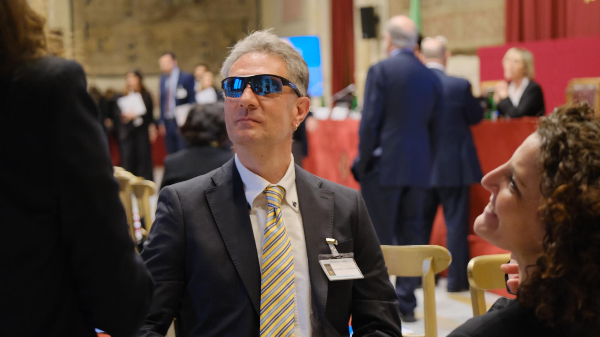 Alessandro alla cerimonia del 60° anniversario della Lega del Filo d'Oro alla Sala della Regina 