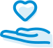 Icona Mano con cuore