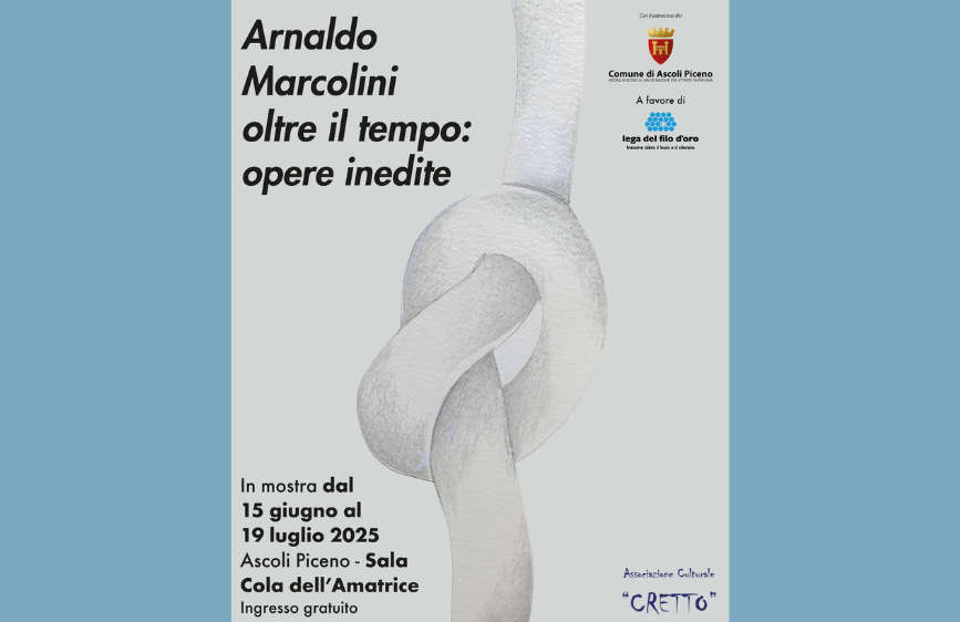 Locandina mostra opere Arnaldo Marcolini - Ascoli Piceno dal 15/06/25 al 19/07/25