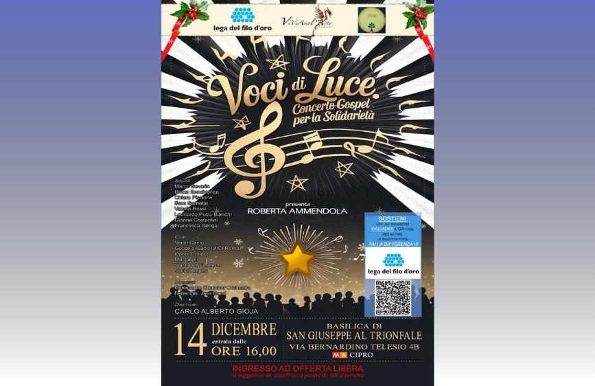 Locandina concerto con pentagramma e chiave musicale 