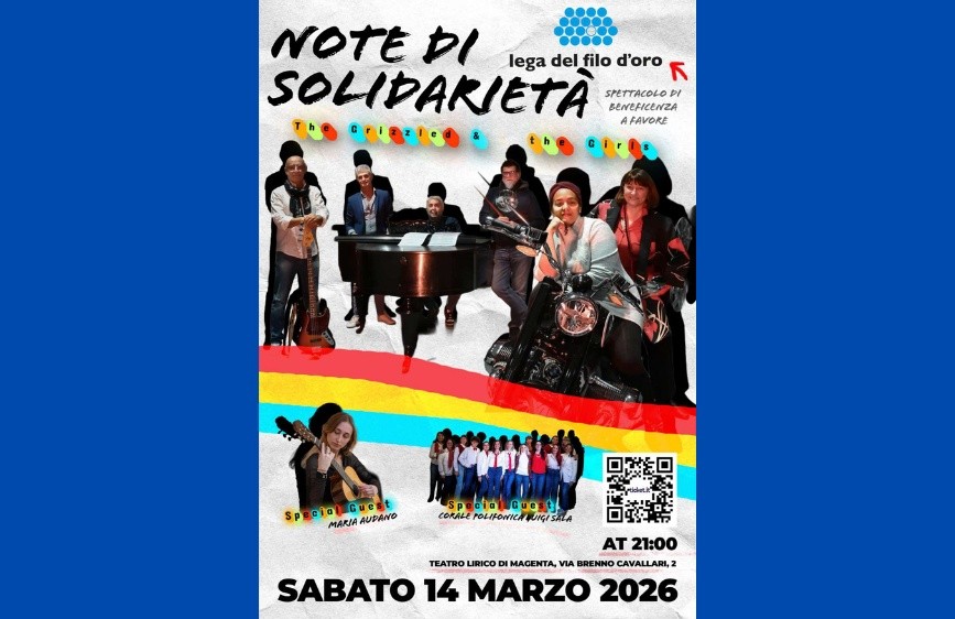 Locandina concerto con musicisti e cantanti
