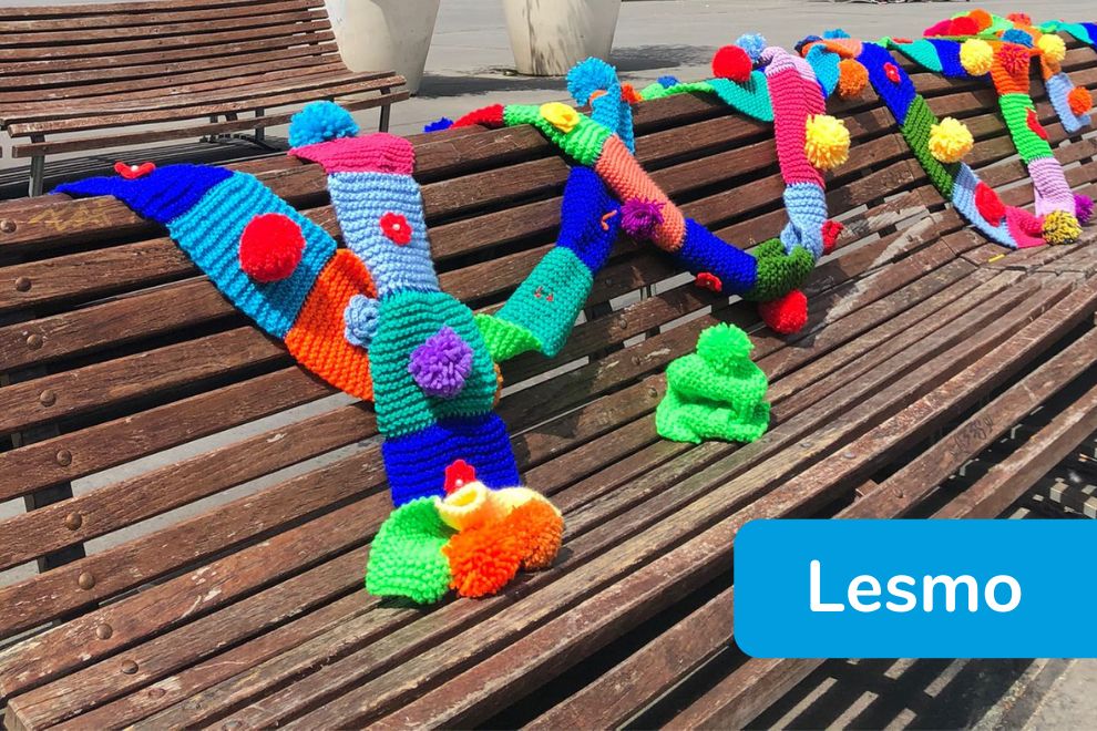 Yarn Bombing - Lesmo - panchina decorata