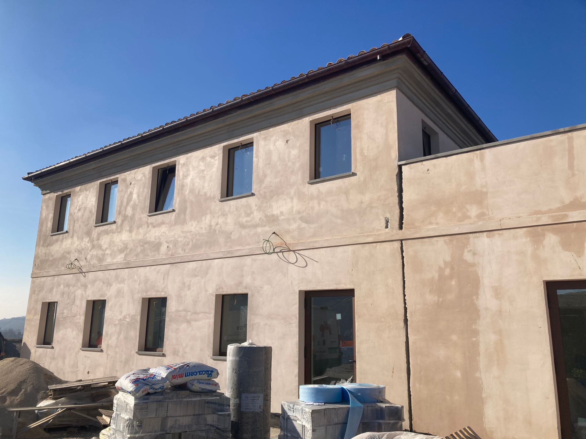 Cantiere del Secondo Lotto del Centro Nazionale di Osimo: Veduta esterna dell'edificio che diventerà il museo della Fondazione. In costruzione