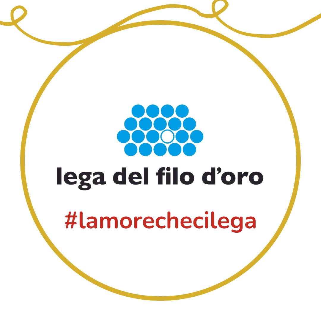 Crowdfunding Fabrizio Malavolta, logo della lega del filo d'oro con #lamorechecilega