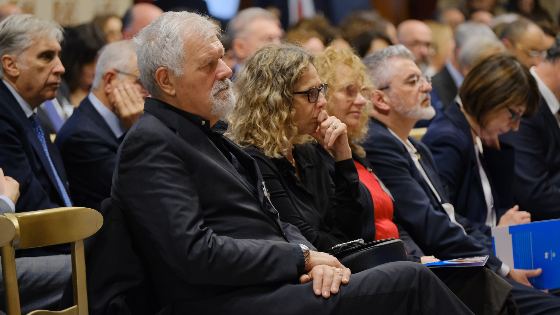 Fabio Frizzi, direttore d'orchestra, ambassador della Lega del Filo d'Oro, durante la presentazione del "Manifesto delle persone sordocieche" alla Camera dei Deputati a Roma, Marzo 2024