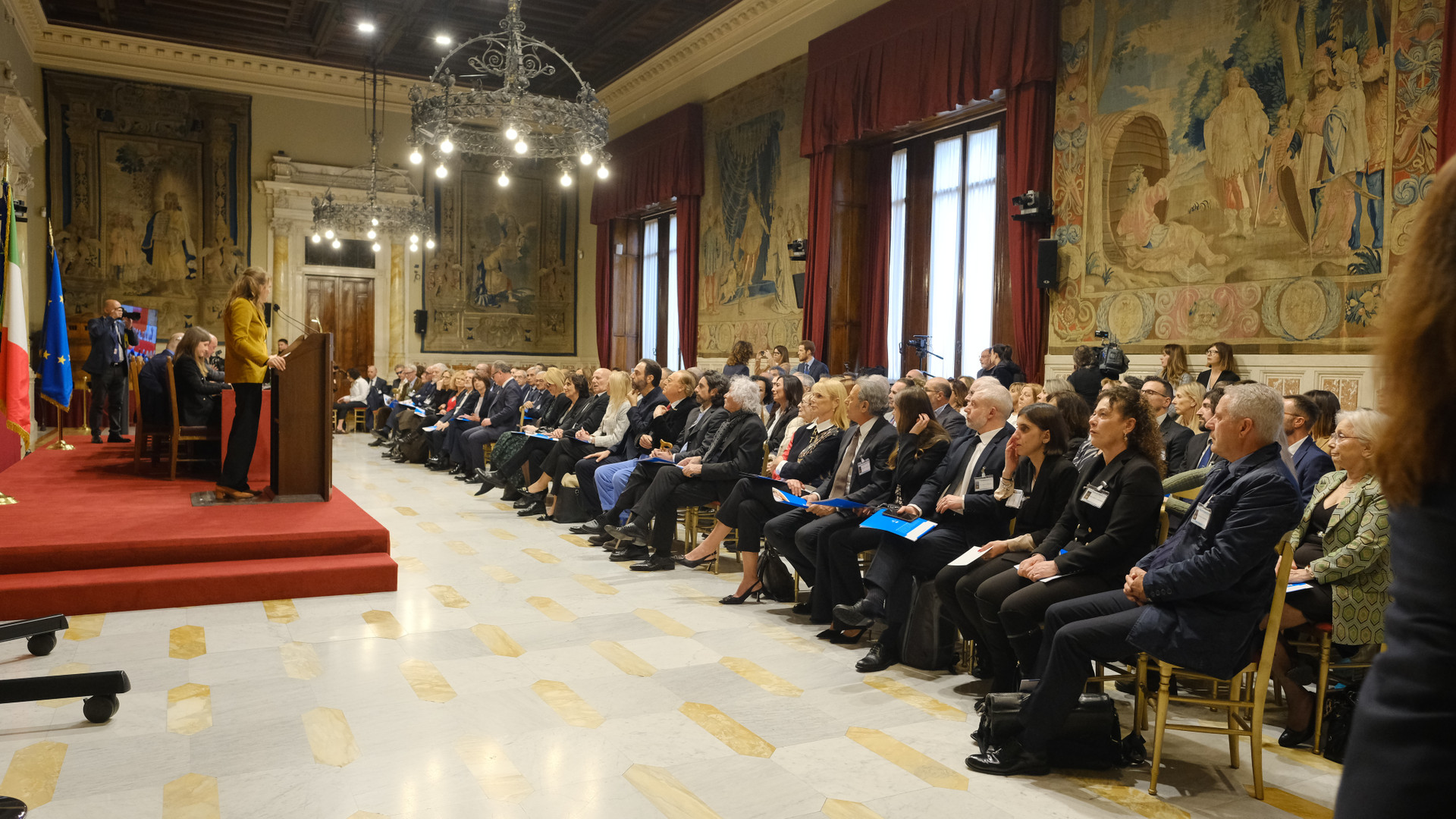 Una ripresa della sala della Camera dei Deputati durante la presentazione del Manifesto delle Persone Sordocieche