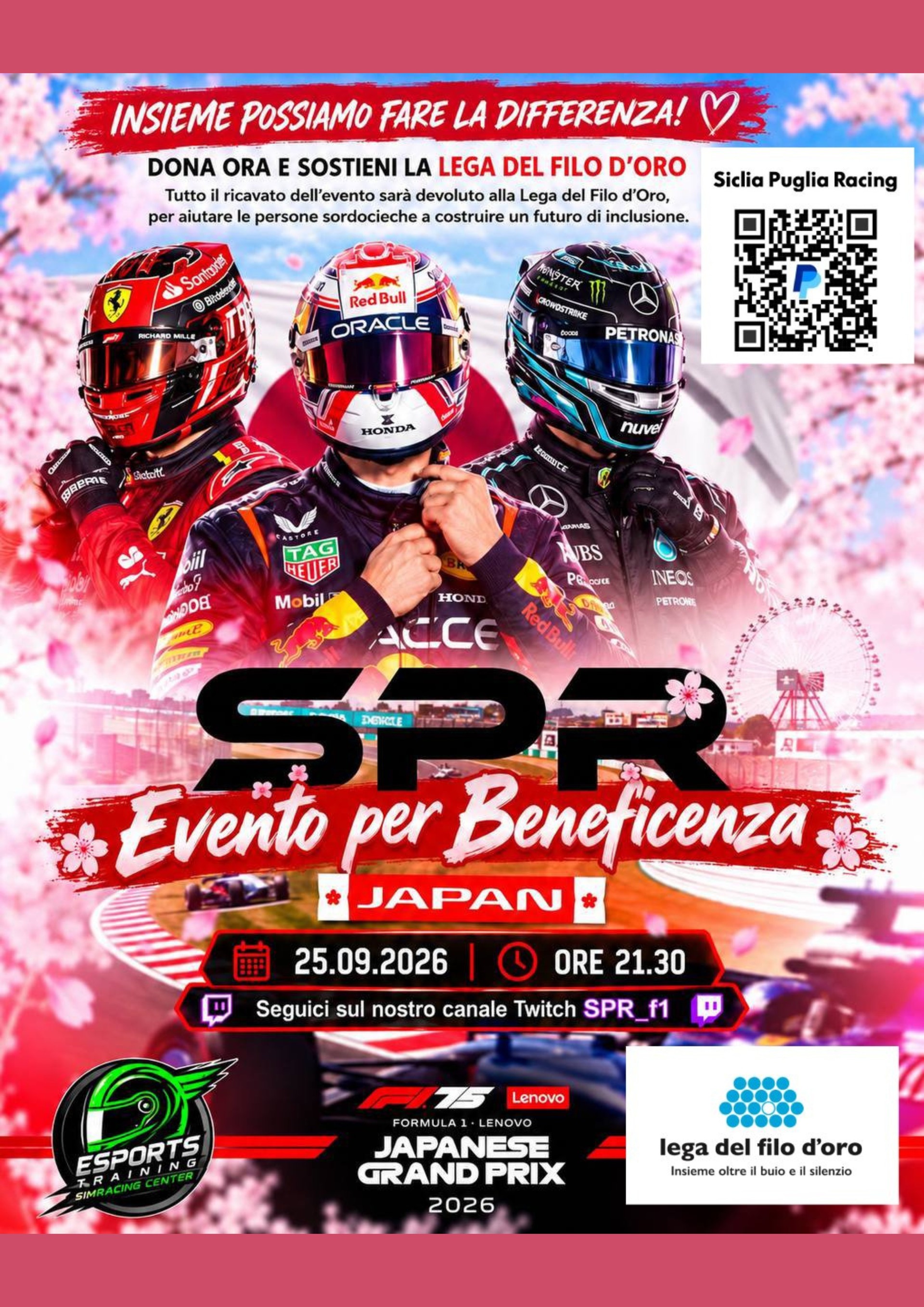 SPR Sim Racing - Evento per Beneficenza: insieme per la Lega del Filo d’Oro | Lega Del Filo d'Oro