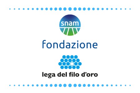 Loghi della Fondazione Snam insieme al logo della Lega del Filo d'oro