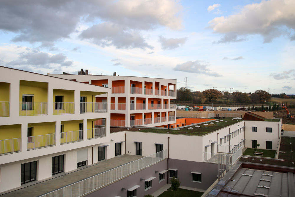 Foto degli edifici 3 e 4 del primo lotto del Centro Nazionale: Centro Diagnostico e Trattamenti a termine 