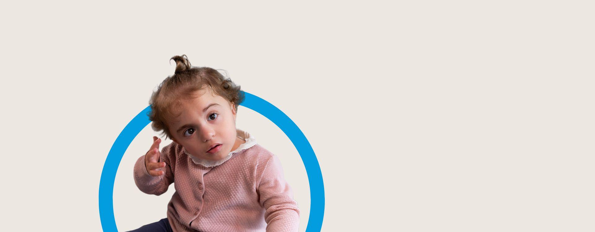 La piccola Benedetta, protagonista della Campagna pubblicitaria del Sessantesimo Anniversario della Lega del Filo d'Oro