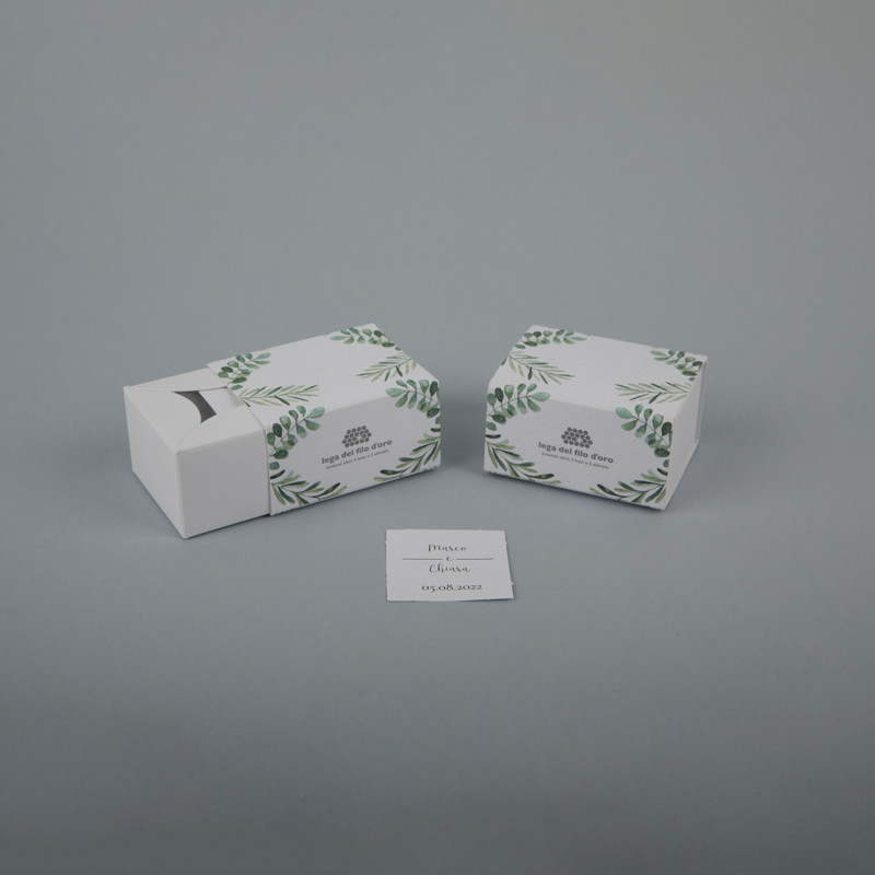 Bomboniera green portaconfetti solidale Lega del filo d'Oro. ideale per celebrare le tue occasioni speciali, in particolare matrimoni, cresime e comunioni.