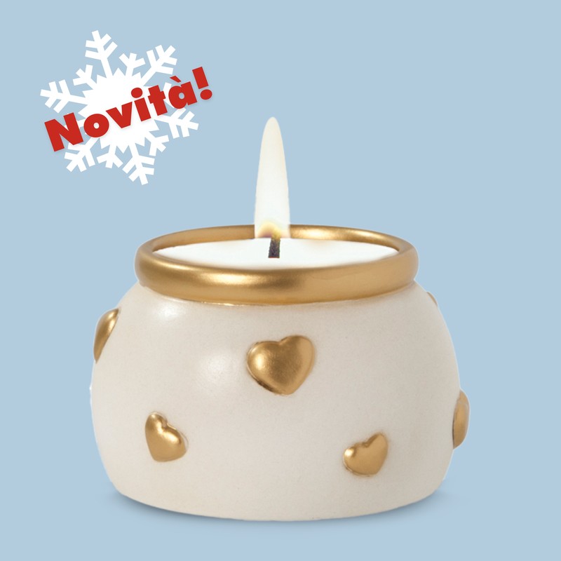 Regali+Solidali+-+Portacandele+Bianco+in+ceramica