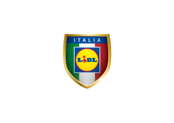 Logo azienda Lidl Italia specializzata nella grande distribuzione e alimentari. Ha sostenuto le attività della Lega del Filo d'Oro