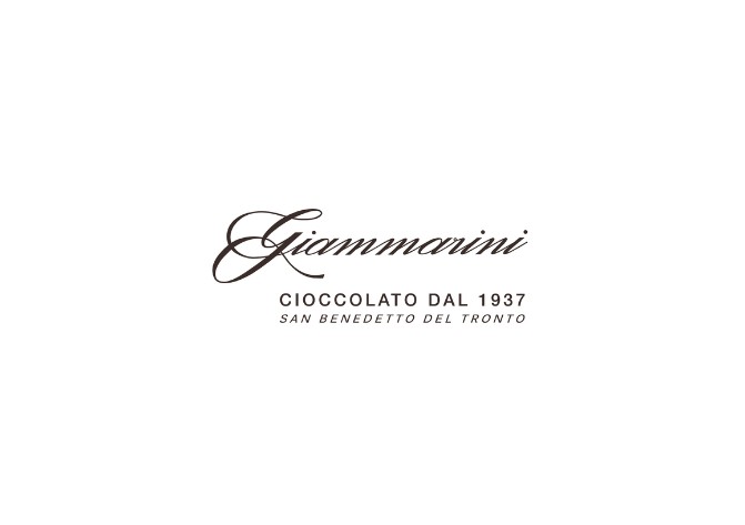 Logo azienda Giammarini, industria dolciaria che sostiene le attività della Lega del Filo d'Oro. Lofo nero su fondo bianco. Sotto il nome compare la scritta "Cioccolato dal 1937 - San Benedetto del Tronto".