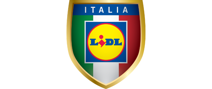 Logo Scudetto Italia Lidl per partnership con Fondazione Lega del Filo d'Oro